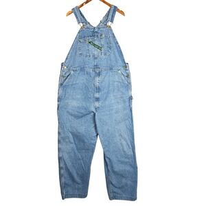 Key Imperial Mens Denim Bib Overalls 42x60 Vintage Blue Workwear Carpenter Pants